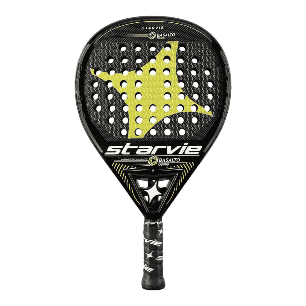 Foto van de StarVie Bolsalto Osiris padel racket in het zwart/geel